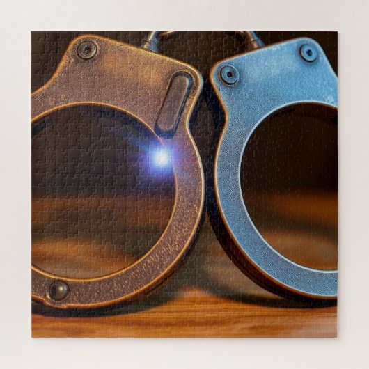 Police handcuffs legpuzzel (Verticaal)