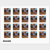 Police handcuffs vierkante sticker (Vel)