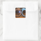 Police handcuffs vierkante sticker (Tas)