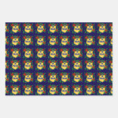 Police Merry Christmas Shield with Poinsettia  Inpakpapier Vel (Voorkant 2)