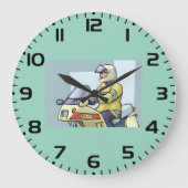 Police Motorcycle Officer Law Enforcement Grote Klok (Voorkant)