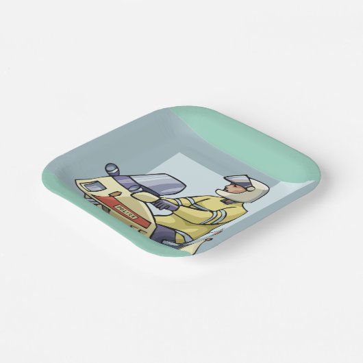 Police Motorcycle Officer Law Enforcement Papieren Bordje (Gebogen)