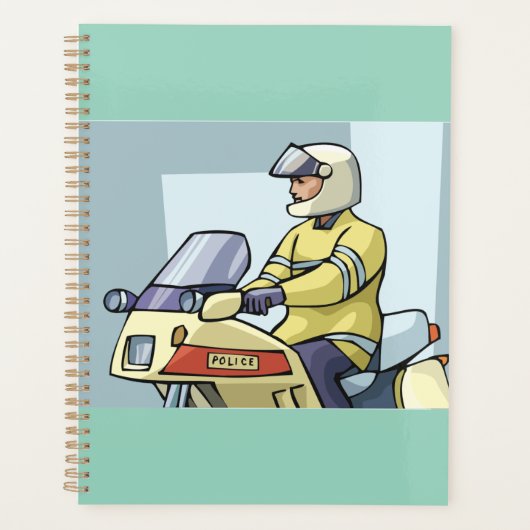 Police Motorcycle Officer Law Enforcement Planner (Voorkant)