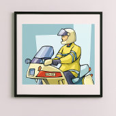 Police Motorcycle Officer Law Enforcement Poster