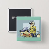 Police Motorcycle Officer Law Enforcement Vierkante Button 5,1 Cm (Voorkant /achterkant)