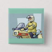 Police Motorcycle Officer Law Enforcement Vierkante Button 5,1 Cm (Voorkant)