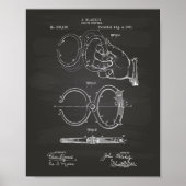 Police Nippers 1891 Patent Art - Chalkboard Poster (Voorkant)
