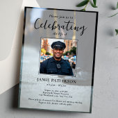 Police Officer Celebration of Life Photo, Funeral Kaart