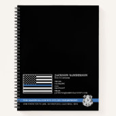 Police Officer Department Law Enforcement Logo Notitieboek (Voorkant)