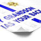 Police Officer Grandouders My Grandson Has Gift Foto Afdruk (Hoek)