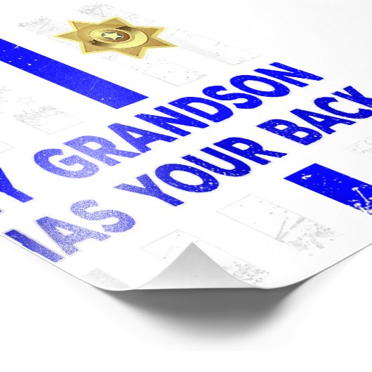 Police Officer Grandouders My Grandson Has Gift Foto Afdruk (Hoek)