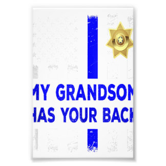 Police Officer Grandouders My Grandson Has Gift Foto Afdruk
