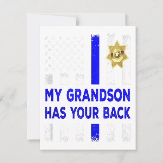 Police Officer Grandouders My Grandson Has Gift Kaart (Voorkant)