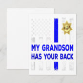 Police Officer Grandouders My Grandson Has Gift Kaart (Voorkant / Achterkant)