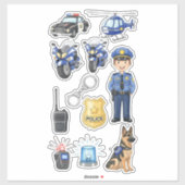 👮‍♂️ Police Officer K9 Dog Patrol Vinyl Sticker (Vel)