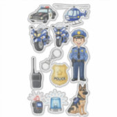 👮‍♂️ Police Officer K9 Dog Patrol Vinyl Sticker (Voorkant)