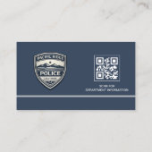Police Officer Law Enforcement QR Code Logo Visitekaartje (Achterkant)