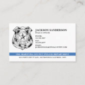 Police Officer Law Enforcement QR Code Logo Visitekaartje (Voorkant)