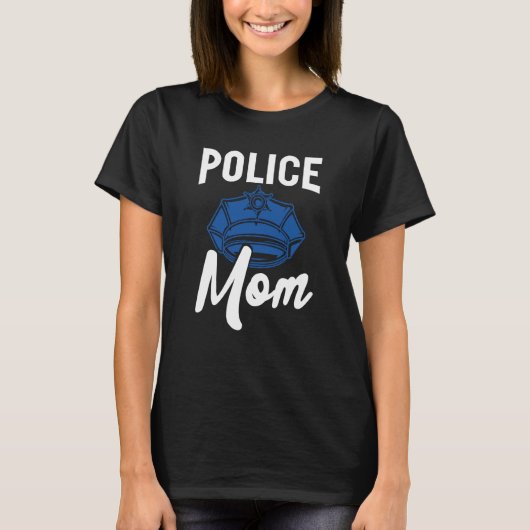 Police Officer Police Mom Blue Line T-shirt (Voorkant)
