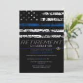 Police Officer | Thin Blue Line Police Retirement Kaart (Staand voorkant)