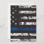 Police Officer | Thin Blue Line Police Retirement Kaart (Achterkant)