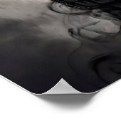 Police Officer Tribute Blue Line American Flag Art Poster (Hoek)