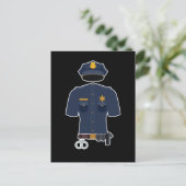 Police Officer Uniform Kids Carnival Briefkaart (Staand voorkant)