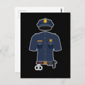 Police Officer Uniform Kids Carnival Briefkaart (Voorkant / Achterkant)