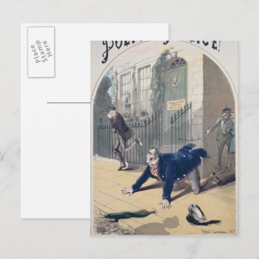 Police! Police! Songboek Hoesje, c.1865 Briefkaart (Voorkant / Achterkant)