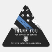 Police Retirement Anniversary Blue Line Flag Sticker (Voorkant)