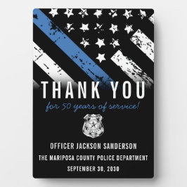 Police Retirement Appreciation Law Enforcement Fotoplaat