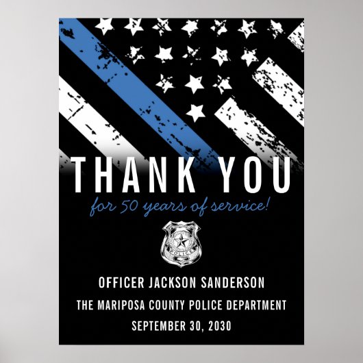 Police Retirement Appreciation Law Enforcement Poster (Voorkant)