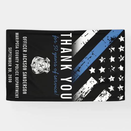 Police Retirement Appreciation Law Enforcement Spandoek (Horizontaal)