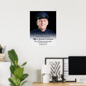 Police Retirement Blue Line Flag Photo Welcome Poster (Thuiskantoor)