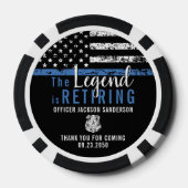 Police Retirement Law Enforcement Officer Flag Poker Chips (Achterkant)