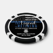 Police Retirement Law Enforcement Officer Flag Poker Chips (Enkel)