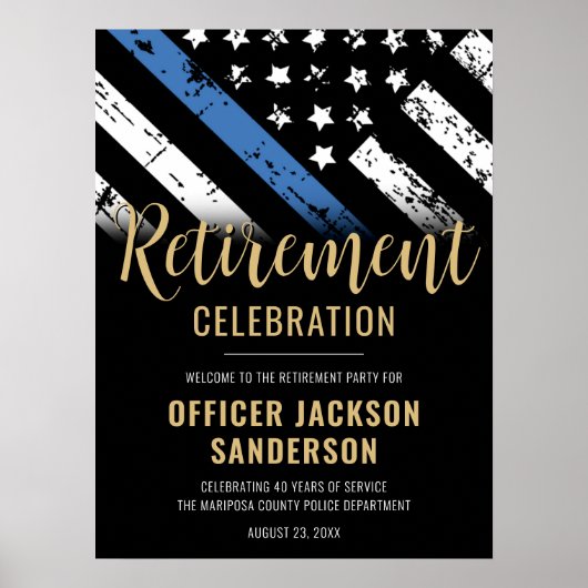 Police Retirement Party Law Enforcement Welcome Poster (Voorkant)