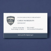 Police Sergeant Logo Business Card Visitekaartje