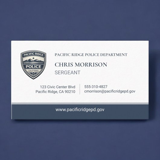 Police Sergeant Logo Business Card Visitekaartje