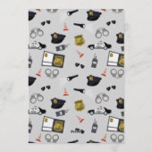 Police Themed Policeman Cop Badge Photo Birthday Kaart (Achterkant)