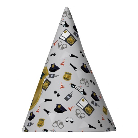 Police Themed Policeman Cop Birthday Feesthoedjes (Rechts)