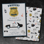 Police Themed Policeman Cop Birthday Party Kaart