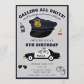 Police Themed Policeman Cop Birthday Party Kaart (Voorkant)
