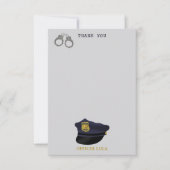Police Themed Policeman Cop Boy Kids Bedankkaart (Voorkant)