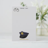 Police Themed Policeman Cop Boy Kids Bedankkaart (Staand voorkant)
