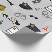 Police Themed Policeman Cop Pattern Cadeaupapier (Hoek)