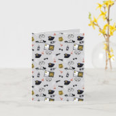 Police Themed Policeman Cop Pattern Kaart (Gele Bloem)