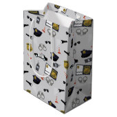 Police Themed Policeman Cop Pattern Medium Cadeauzakje (Achterkant Gekanteld)