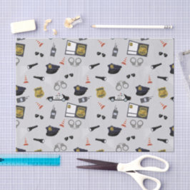 Police Themed Policeman Cop Pattern Tissuepapier
