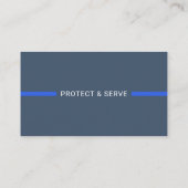 Police Thin Blue Line Logo Business Card Visitekaartje (Achterkant)